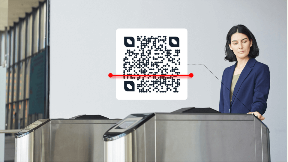 Office admins can install QR Code check-in at reception 