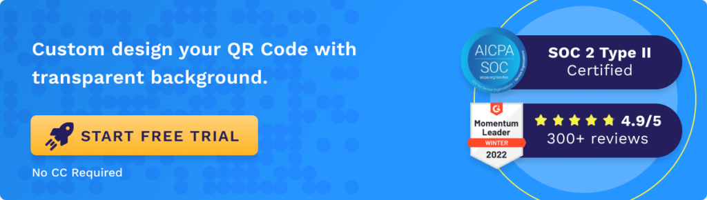Create transparent QR Codes within minutes