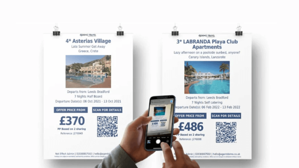 Travel agency uses QR Codes to promote holiday package