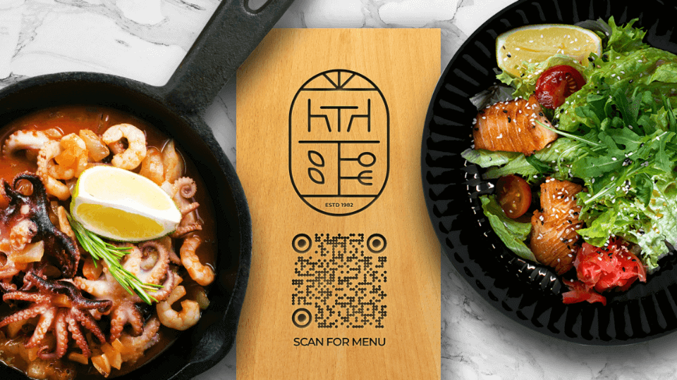 You can engrave a QR Code menu for your restaurant 