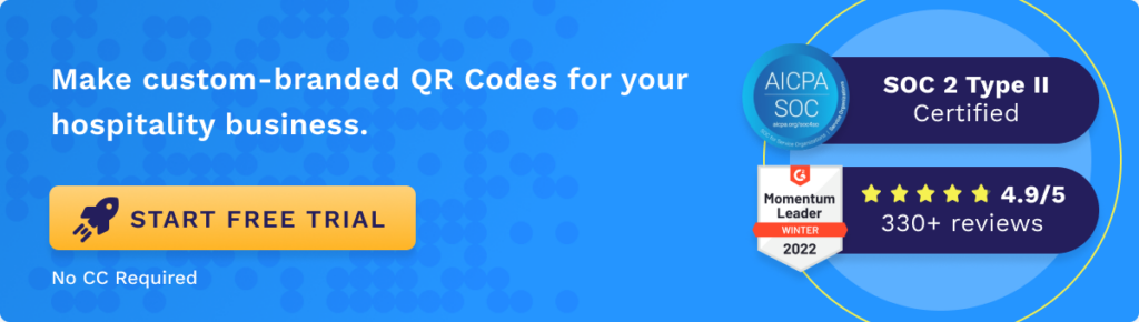 Make custom QR Codes for your hospitality business