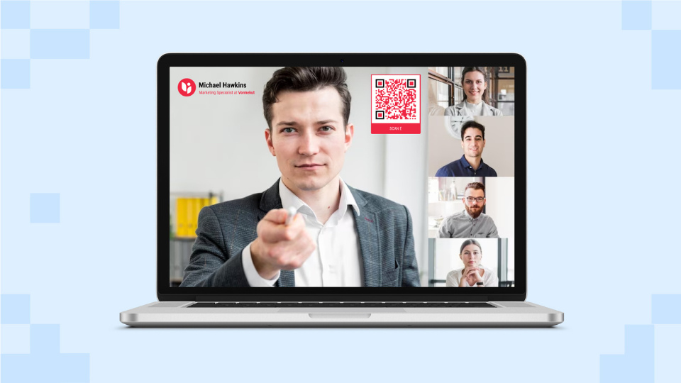 Promote your digital business card during virtual meetings