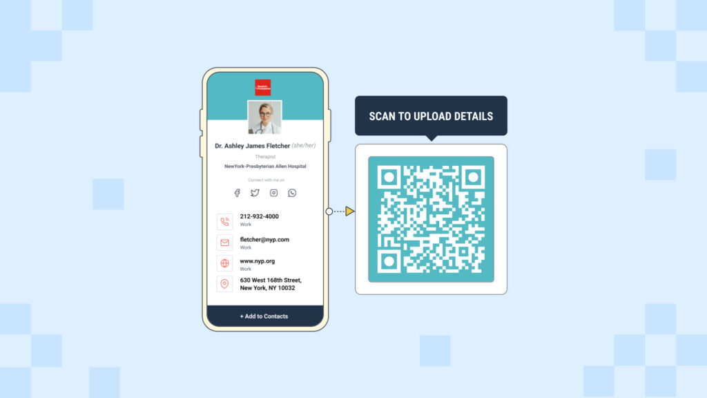 QR Code labels in heathcare to access patient details