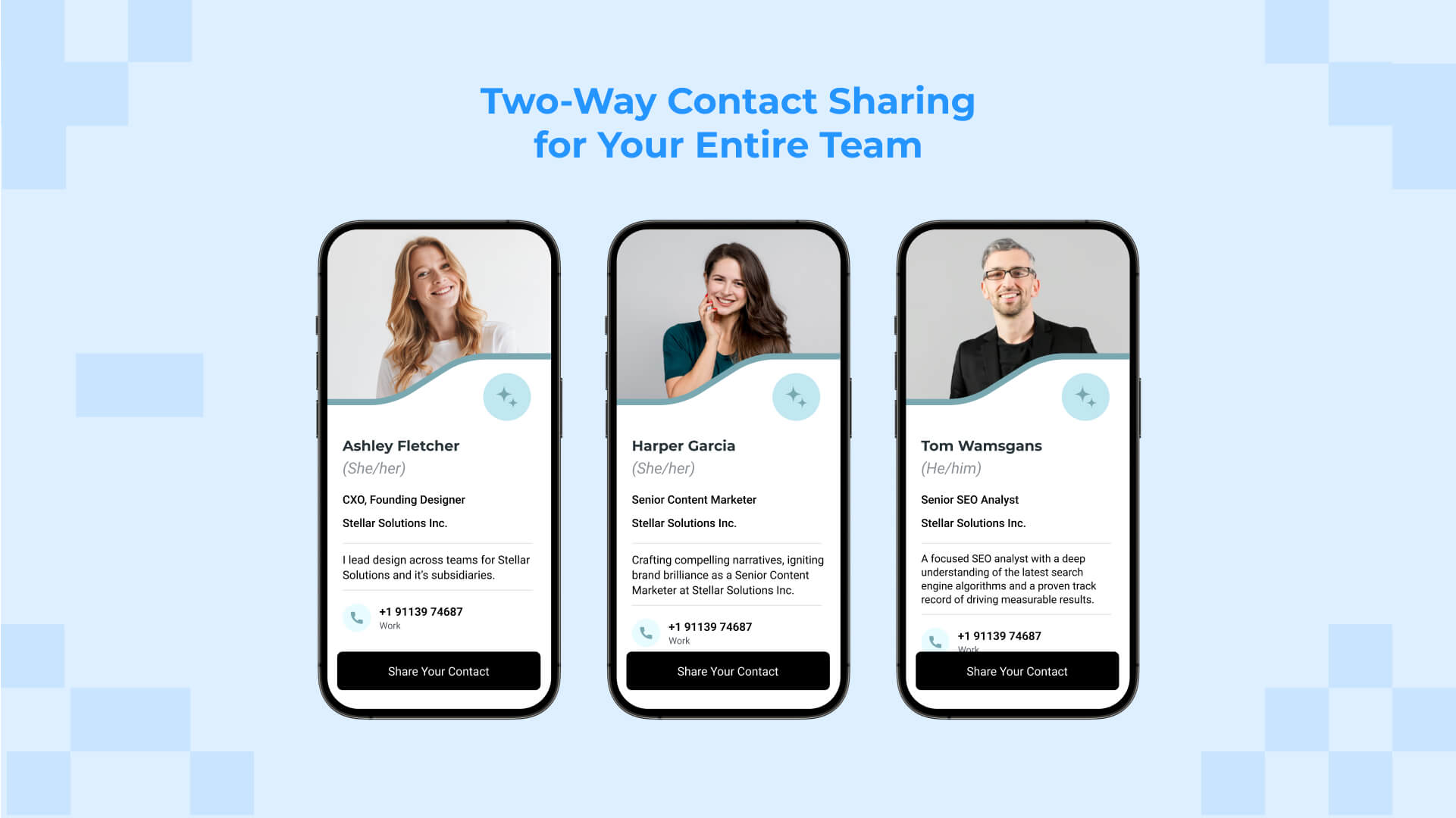 How To Enable Two-Way Contact Sharing for Your Team’s Digital Business Cards [In a Single Click]