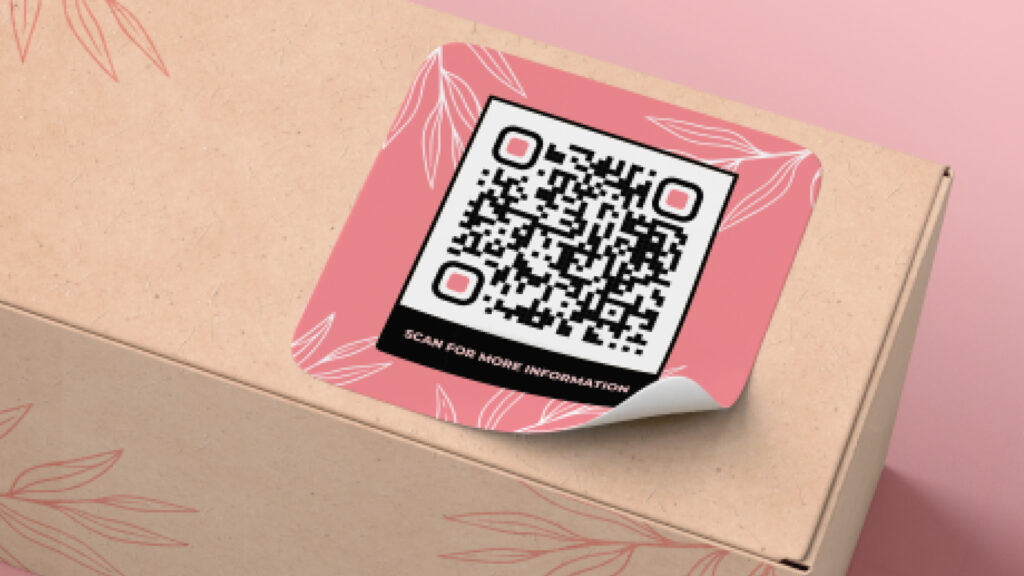QR Code labels on product packaging