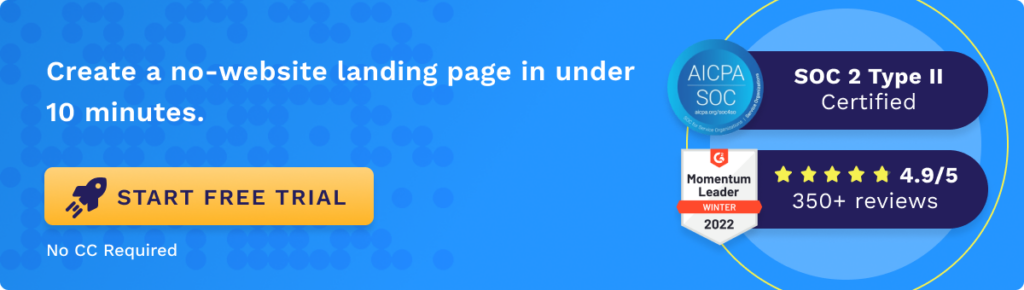 Create a no-website landing page