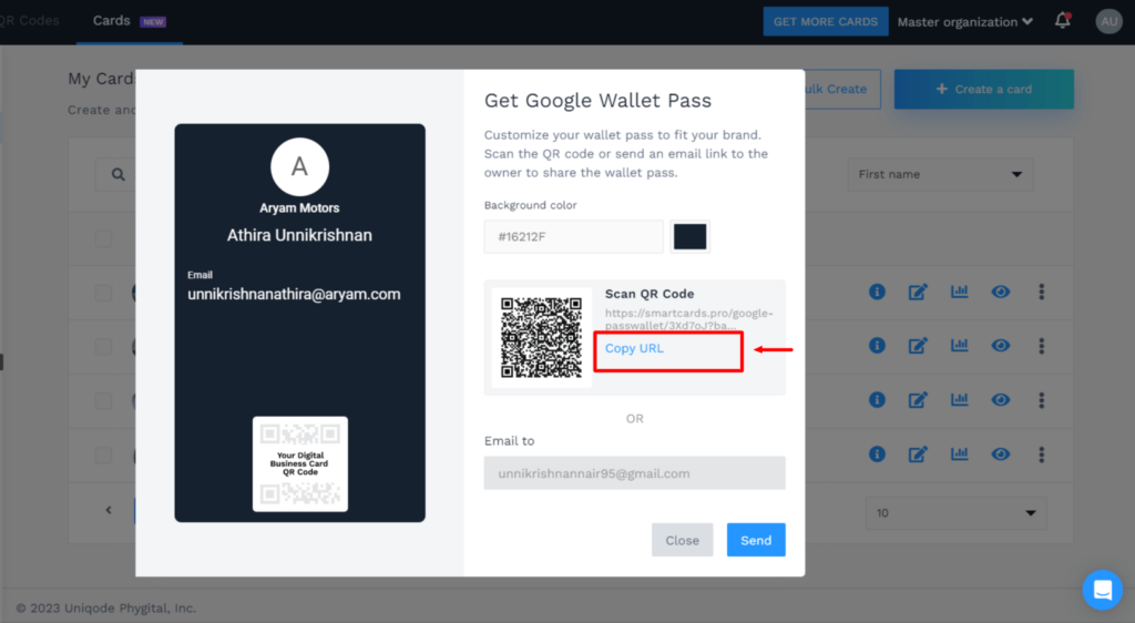 Access the URL to add your wallet pass to your Google Wallet.