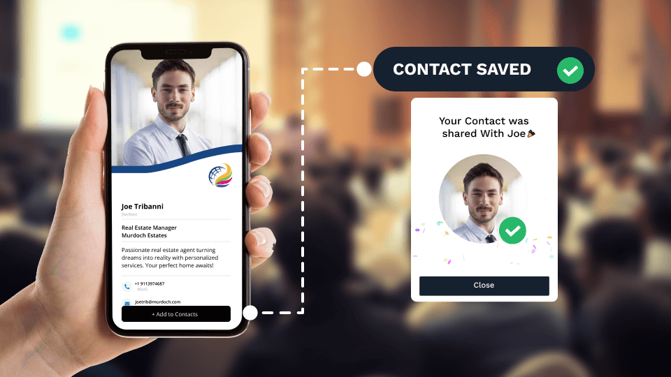 Get prospects to share their contact information via your card with two-way contact sharing