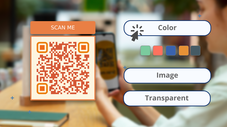 QR Code with color background
